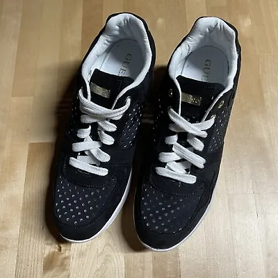 Women's Guess Black Perforated Hidden Heel Wedge Sneaker Shoes Size 8.5M • $24.99