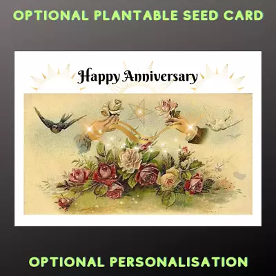 Anniversary Card Seeded Personalise Option Pagan Spiritual Wicca Handfasting • £3.99