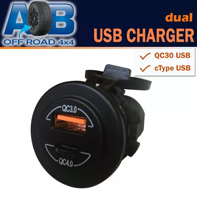 12V 24V QC3.0 QC4.0 Dual USB Car Charger Type C USB Power Socket Quick Charge • $22