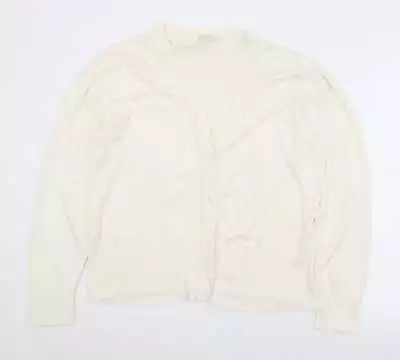 Matalan Womens Ivory V-Neck Acrylic Cardigan Jumper Size 22 • £7