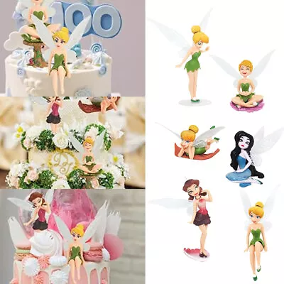 6Pcs Flower Pixie Fairy Gifts Miniature Decor Figurine Home Yard Ornament Garden • £4.89