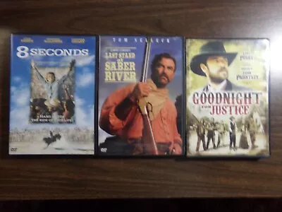 8 Seconds/ Last Stand Saber River/ Goodnight Justice  Dvd Lot Of 3 • $2.95