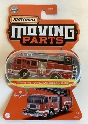 NEW Mattel HFM38 Matchbox Moving Parts SEAGRAVE FIRE TRUCK 9/50 Die-Cast Vehicle • $37.95