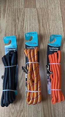 Pet Trends Dog Rope Leash Durable 6 Ft Long Up To 110Ibs/65Ibs Metal Tiefreeship • $8.95
