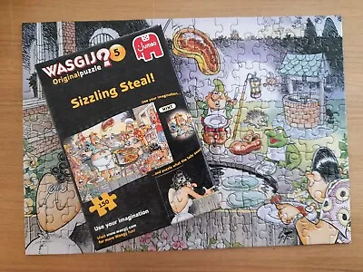 Mni Wasgij 5 Jigsaw Puzzle Original Sizzling Steal 150 Piece Travel COMPLETE • £4.99