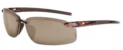 Crossfire ES5 Safety Glasses Crystal Brown Frame HD Brown Flash Mirror Lens • $13.09