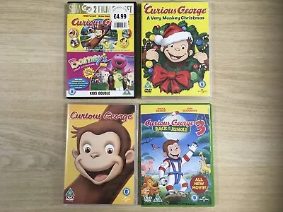 £4 • Buy Curious George & Barney  DVD Bundle Back To The Jungle￼ A Vey Monkey Christmas￼