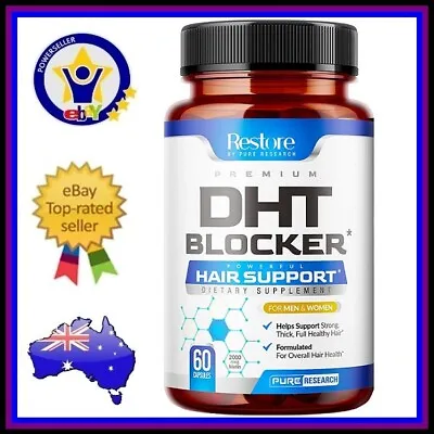 PREMIUM DHT BLOCKER Biotin Saw Palmetto POWERFUL Hair Loss Regrowth Supplement • $69.95
