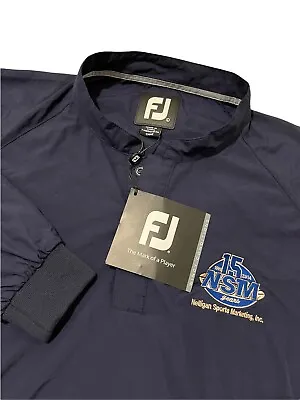 NWT FOOTJOY Men's Jacket RIPSTOP LS Windshirt Navy Embroidered Size Large • $49.99