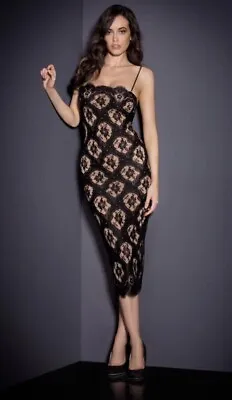 Agent Provocateur Chi Chi Lace Midi Dress Bond Girl Vibes Sz Ap 4 • $650