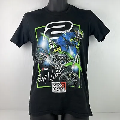 Aus-X Open Sydney Ryan Villopoto Graphic T-Shirt Mens S Black/Green 45/68 • $25.60