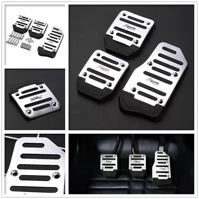 Manual Aluminium Car Auto Truck Nonslip Brake Clutch Pedal Cover Set Foot Rest • $14.95