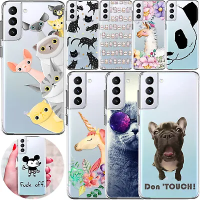 Clear Phone Case Cute Animal Print Cover For Samsung Galaxy A14 A35 A15 A55 A05S • £5.27