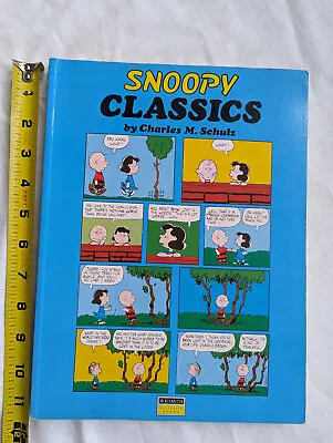 Peanuts Classics Hard Cover Book Charles Schultz Snoopy Dog 1982 Cartoon Art Vtg • $7