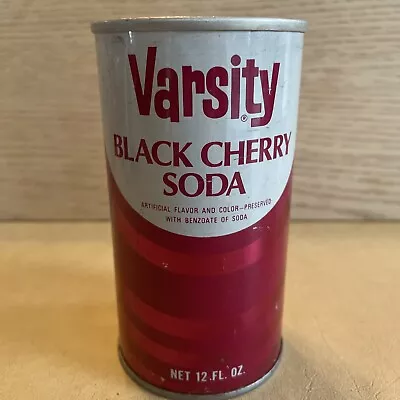 1973 Varsity Black Cherry Soda Can Straight Steel PT Milwaukee WI • $5.99