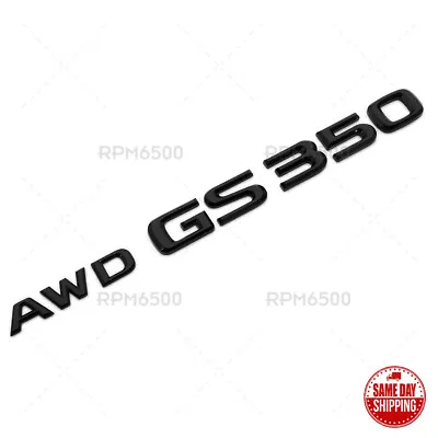 For Lexus Rear Trunk AWD GS 350 Letter Logo Badge Car Emblem F-Sport Gloss Black • $34.99