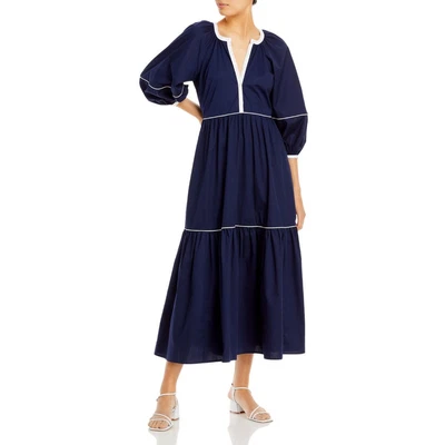 $118.59 • Buy STAUD Womens Demi Puff Sleeve Long Daytime Maxi Dress BHFO 3543