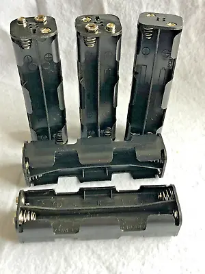 Lot Of 5 Battery Cell Holders For 8 AA Batteries With 9 Volt Snap Terminal  • $9.99