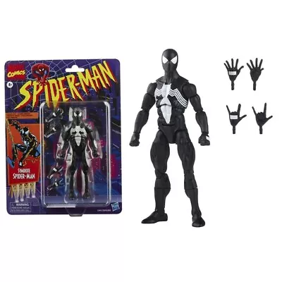 Figure Toy Spider-Man Marvel Legends Retro Series 6 Inch Symbiote Black Suit New • $24.99