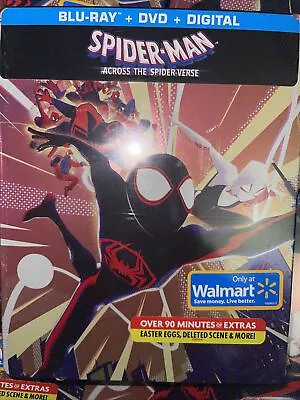 Spiderman Across The Spiderverse Bluray DVD Digital Steelbook Limited Exclusive  • $15