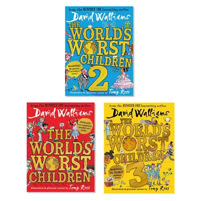 World's Worst Children By David Walliams NEW 3 Hardback Book Set (RRP £44.97) • £21.99