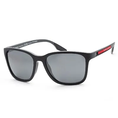 Prada Men's PS-02WS-UFK07H Linea Rossa 57mm Grey Rubber Sunglasses • $99.99