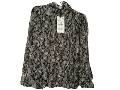 £7.50 • Buy Zara Snakeskin Sheer Blouse BNWT