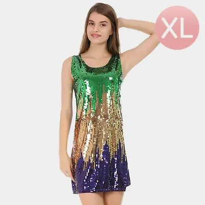 Mardi Gras Sequin Splash Party Cocktail Ball Party Masquerade Parade Dress • $59.99