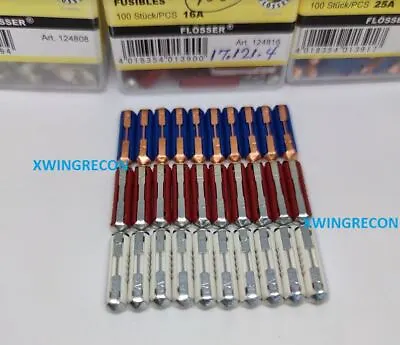 Vw Flosser Torpedo Fuses 30 Pack White 8a Red 16a Blue 25a. 10 Each Germany • $8.82