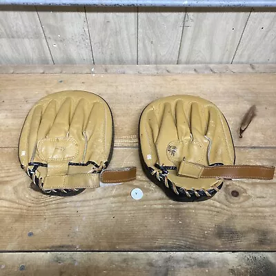 Vintage Century Brown Boxing Mitts Good Condition Not Sure If It Is Leather • $85.44