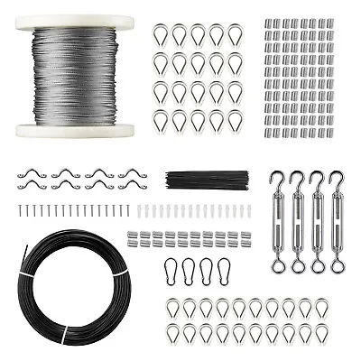 VEVOR T304 Stainless Steel Cable 1/16  7x7 Steel Wire Rope 328/164ft Railing Kit • $25.99