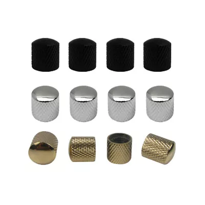 NEW 4PCS Electric Guitar Knobs Tone Volume Control Dome Metal Knobs • £7.01