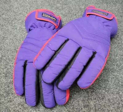 Vintage Thinsulate Purple Gloves Medium Nylon Retro Ski Winter Insulated N3 • $14.99