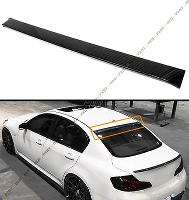 Vip Carbon Fiber Rear Roof Spoiler Visor Fit For 2009-13 Infiniti G25 G37 Sedan • $139.99