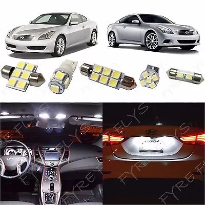 White LED Lights Interior Package Kit For 2008-2014 Infiniti G37 Coupe+Tool IG3W • $10.87