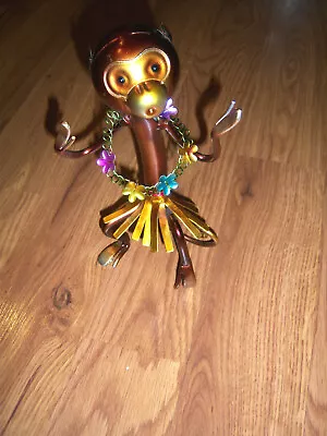 CUTE!!!! VTG MONKEY  Statue Figure Metal DECORATIVE Art Easter Spring DECORATION • $14.99