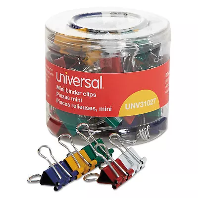 UNIVERSAL Mini Binder Clips 1/4  Capacity 1/2  Wide Assorted Colors 60/Pack • $8.49