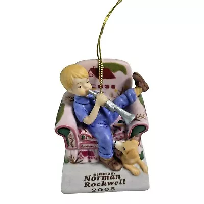 Norman Rockwell Figurine Christmas Ornament CHRISTMAS TUNES  2005  • $8.97