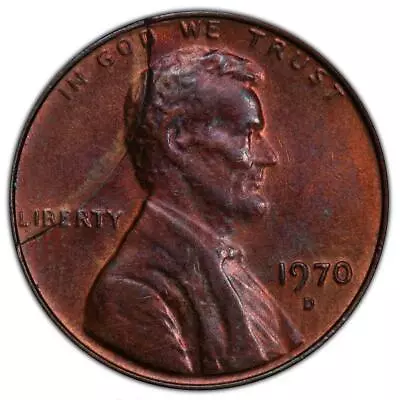 1970 D PCGS MS64 Fred Weinberg Collection Incomplete Punched Cent Mint Error Wow • $749.97