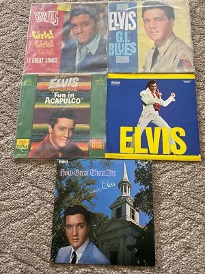 Vintage Lot Of 5 Elvis Presley Vinyl Records G.I. Blues Fun In Acapulco & More • $25