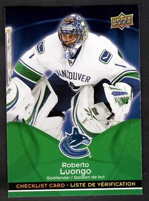 2009 Roberto Luongo Upper Deck McDonalds Hockey Checklist CL3 • $0.73