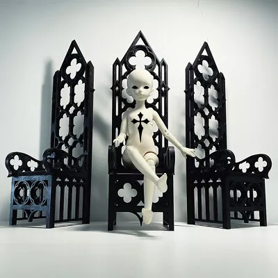 1pc 1/6 Scale Dollhouse Gothic Chair Baroque Model DIY Handmade Material For BJD • $47.99