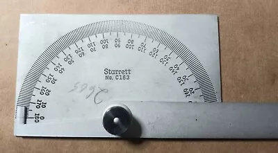 Starrett C183 Steel Protractor Double Graduations Machinist Inpection Gage F2 • $68.17