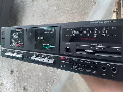 Msc 3573 Dual Stereo Cassette Deck Tested Works As It Should  • $49.95