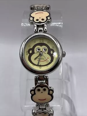 Accutime Monkey Women's Quartz Watch Silver Band- New Battery • $6.38