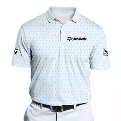 2024 PGA Championship Taylor Made Golf Print Polo Shirt Light Blue Pastel Golf • $29.90