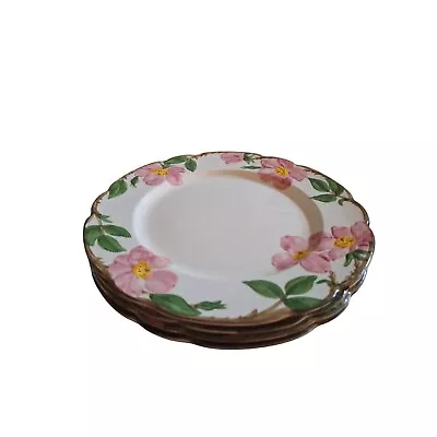 Set 4 Franciscan Desert Rose Hand Decorated Pink Roses Cream Dinner Plate • $39.96