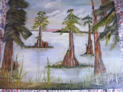 Original 2008 Reelfoot Lake Tenn. Oil Painting By Kaye Lockhart/ 20x16 • $46.95