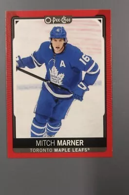 21-22 O Pee Chee Mitch Marner (#498) SHORT PRINT RED BORDER - RARE !! • $5