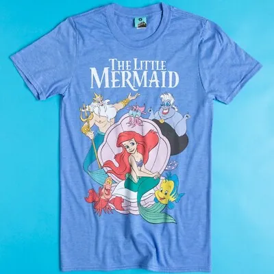 Official Disney The Little Mermaid 90s Blue Marl T-Shirt : SML • £19.99